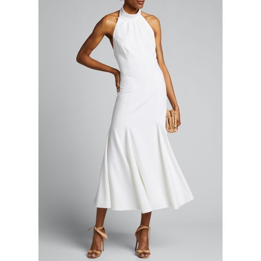 NWT MILLY Penelope Halter Neck Cady Dress US 4 - Picture 1 of 15